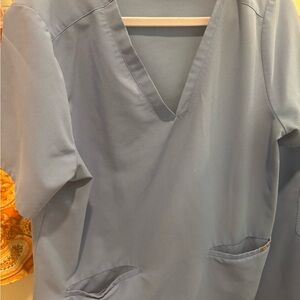 FIGS Ceil Blue V-Neck Scrub Top